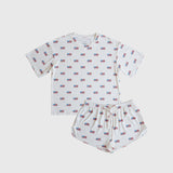 Women's Bamboo Short Set | Americana Ribbed