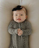 Bamboo Zip Pajamas | Green Flowers