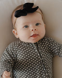 Bamboo Zip Pajamas | Green Flowers